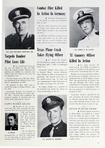 Torpedo Bomber Pilot Loses Life